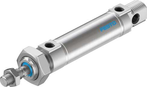 Festo 19245 standards-based cylinder DSNU-25-40-PPV-A Based on DIN ISO 6432, for proximity sensing. Various mounting options, with or without additional mounting components. With adjustable end-position cushioning. Stroke: 40 mm, Piston diameter: 25 mm, Piston rod th Festo 19245 standards-based cylinder DSNU-25-40-PPV-A Based on DIN ISO 6432, for proximity sensing. Various mounting options, with or without additional mounting components. With adjustable end-position cushioning. Stroke: 40 mm, Piston diameter: 25 mm, Piston rod th
