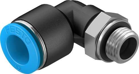 Festo 132054 push-in L-fitting QSL-G1/4-12-20 360° orientable, male thread with external hexagon. Size: Standard, Nominal size: 8 mm, Type of seal on screw-in stud: Sealing ring, Assembly position: Any, Container size: 20 Festo 132054 push-in L-fitting QSL-G1/4-12-20 360° orientable, male thread with external hexagon. Size: Standard, Nominal size: 8 mm, Type of seal on screw-in stud: Sealing ring, Assembly position: Any, Container size: 20