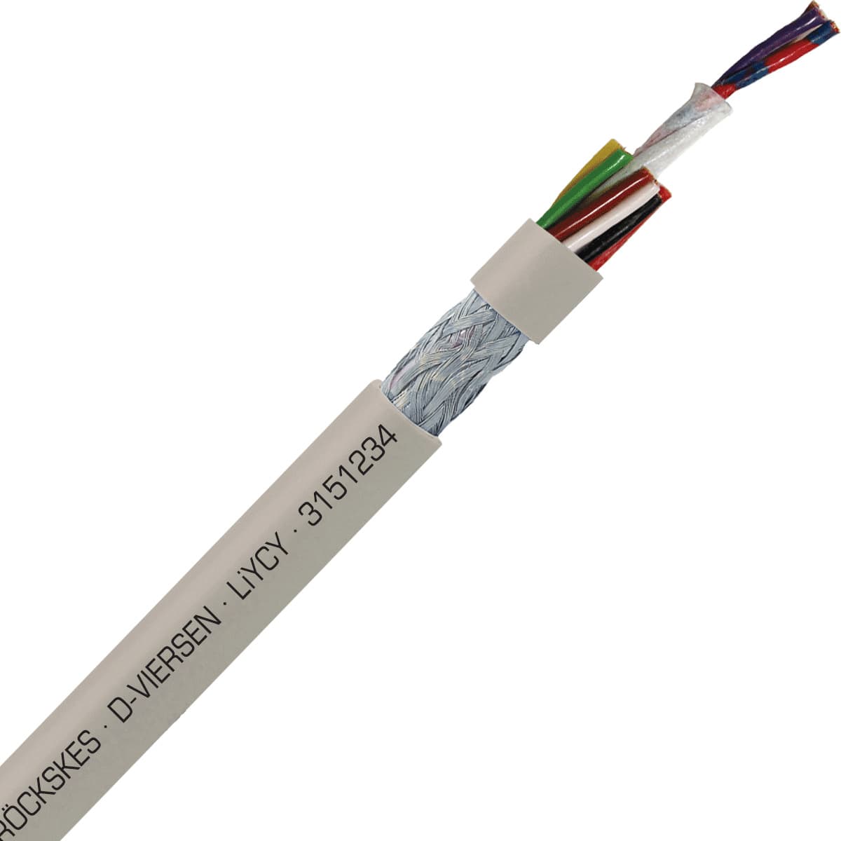 SAB 3151234 LiYCY - 22 AWG/12c, shielded multi-conductor signal and control PVC cable with DIN color code SAB 3151234 LiYCY - 22 AWG/12c, shielded multi-conductor signal and control PVC cable with DIN color code