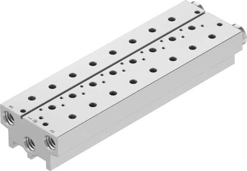 Festo 576422 manifold block VABM-B10-20S-G14-7 Grid dimension: 22 mm, Assembly position: Any, Max. number of valve positions: 7, Corrosion resistance classification CRC: 2 - Moderate corrosion stress, Product weight: 821 g Festo 576422 manifold block VABM-B10-20S-G14-7 Grid dimension: 22 mm, Assembly position: Any, Max. number of valve positions: 7, Corrosion resistance classification CRC: 2 - Moderate corrosion stress, Product weight: 821 g
