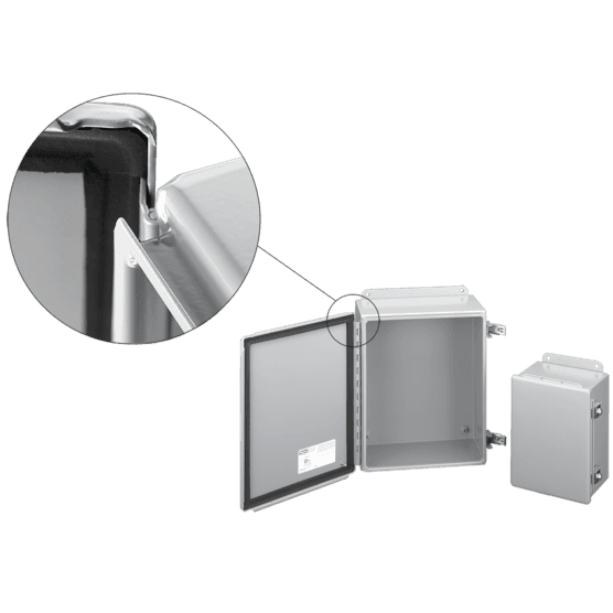 Hoffman A604CHFTC Continuous Hinge, Flange Trough Collar, Type 12, 6.00x4.00x4.54, Gray, Steel Hoffman A604CHFTC Continuous Hinge, Flange Trough Collar, Type 12, 6.00x4.00x4.54, Gray, Steel