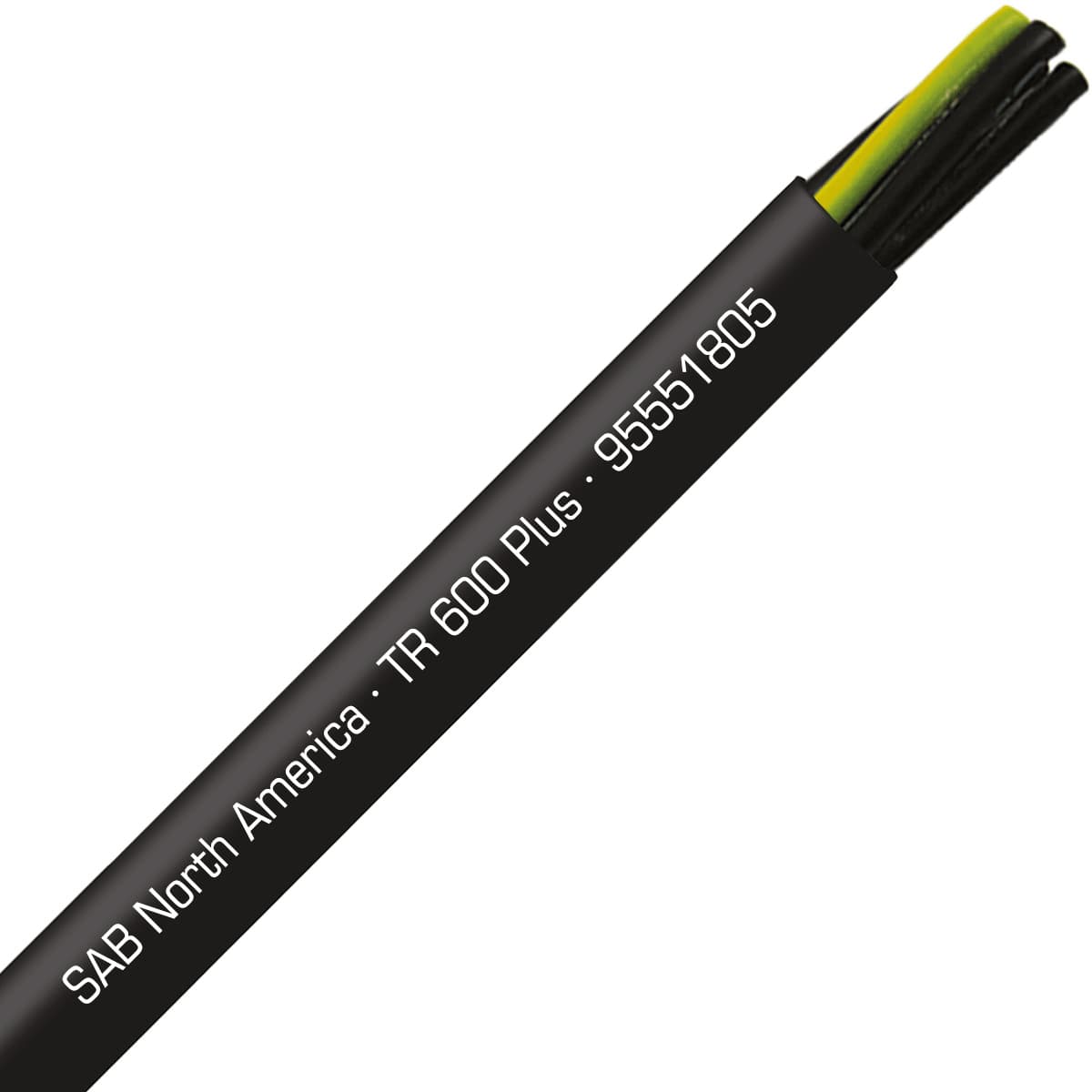 SAB 95551805 TR 600 Plus - 18 AWG/5c, UV and oil resistant flexible exposed run tray cable with reduced O.D., UL, CSA, CE, RoHS SAB 95551805 TR 600 Plus - 18 AWG/5c, UV and oil resistant flexible exposed run tray cable with reduced O.D., UL, CSA, CE, RoHS