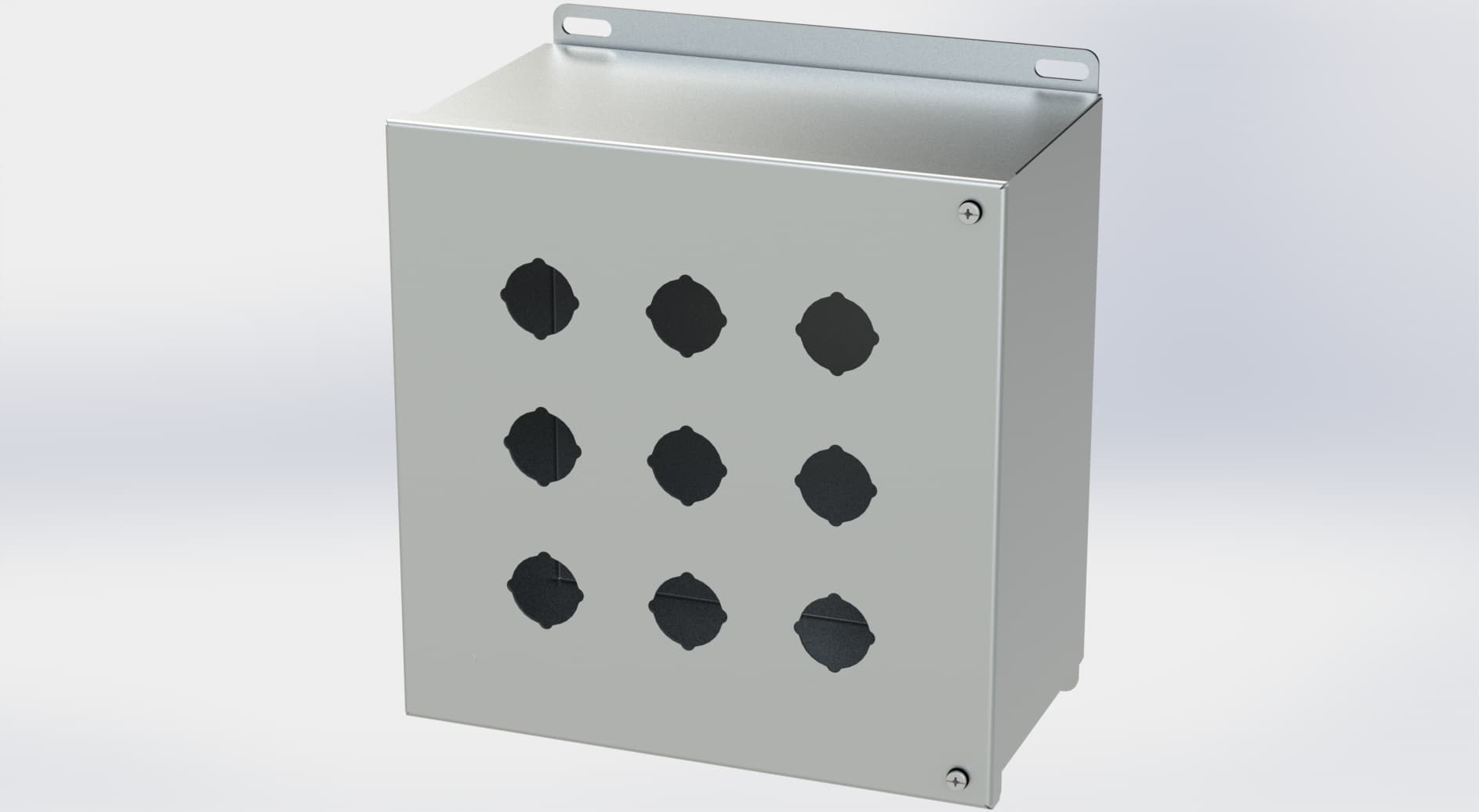 Saginaw Control SCE-9PBHSS S.S. PB Enclosure, Height:10.13", Width:10.00", Depth:6.00", #4 brushed finish on all exterior surfaces. Optional sub-panels are powder coated white. Saginaw Control SCE-9PBHSS S.S. PB Enclosure, Height:10.13", Width:10.00", Depth:6.00", #4 brushed finish on all exterior surfaces. Optional sub-panels are powder coated white.