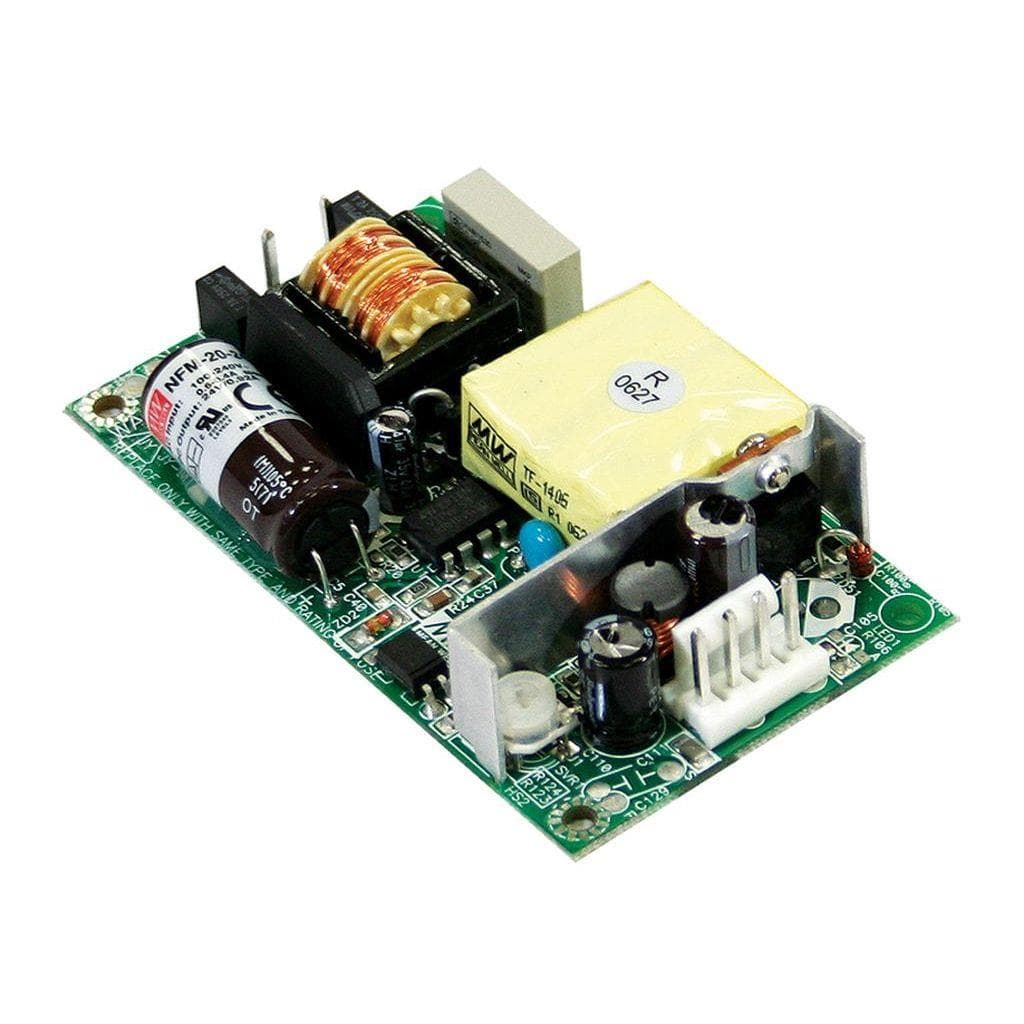MEAN WELL NFM-20-24 AC-DC Single output Medical Open frame power supply; Output 24Vdc at 0.92A; NFM-20-24 is succeeded by MFM-20-24. MEAN WELL NFM-20-24 AC-DC Single output Medical Open frame power supply; Output 24Vdc at 0.92A; NFM-20-24 is succeeded by MFM-20-24.
